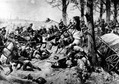 Die französischen gepanzerten Kavalleristen beim Angriff in der Schlacht von Sedan am 1. September 1870 von Georg Koch